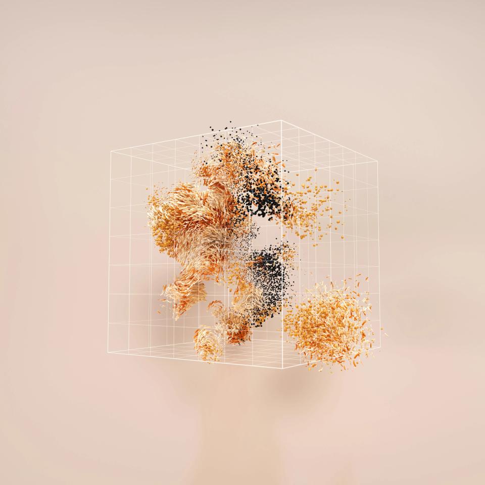 3D organic shapes in grid