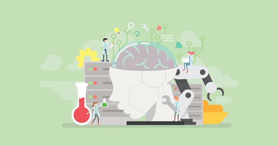 Grafik af AI-teknologi og innovation